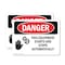 Signmission Equipment Starts And Stops Automatically Danger Sign, Plastic, 10in W x 7in L, 2PK OS-2PACK-DS-P-710-L-1589 - alternate 1